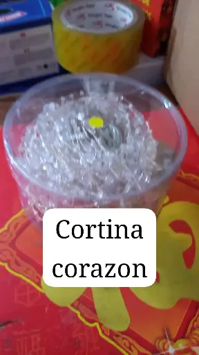 [CDS0236] cortina corazones 2x2 mts